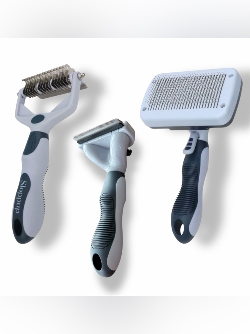 Pet Grooming Set – Slicker Brush, Deshedding & Dematting Comb and Undercoat Rake